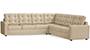 Apollo Sofa Set (Pearl, Fabric Sofa Material, Regular Sofa Size, Firm Cushion Type, Corner Sofa Type, Corner Master Sofa Component, Tufted Back Type, High Back Back Height) by Urban Ladder