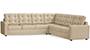 Apollo Sofa Set (Pearl, Fabric Sofa Material, Compact Sofa Size, Soft Cushion Type, Corner Sofa Type, Corner Master Sofa Component, Tufted Back Type, High Back Back Height) by Urban Ladder