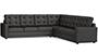 Apollo Sofa Set (Steel, Fabric Sofa Material, Regular Sofa Size, Soft Cushion Type, Corner Sofa Type, Corner Master Sofa Component, Tufted Back Type, High Back Back Height) by Urban Ladder