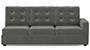 Apollo Sofa Set (Fabric Sofa Material, Regular Sofa Size, Soft Cushion Type, Sectional Sofa Type, Left Aligned 3 Seater Sofa Component, Ash Grey Velvet, Tufted Back Type, Regular Back Height) by Urban Ladder