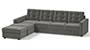 Apollo Sofa Set (Fabric Sofa Material, Regular Sofa Size, Soft Cushion Type, Sectional Sofa Type, Sectional Master Sofa Component, Ash Grey Velvet, Tufted Back Type, Regular Back Height) by Urban Ladder