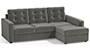 Apollo Sofa Set (Fabric Sofa Material, Regular Sofa Size, Soft Cushion Type, Sectional Sofa Type, Sectional Master Sofa Component, Ash Grey Velvet, Tufted Back Type, Regular Back Height) by Urban Ladder