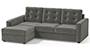 Apollo Sofa Set (Fabric Sofa Material, Regular Sofa Size, Soft Cushion Type, Sectional Sofa Type, Sectional Master Sofa Component, Ash Grey Velvet, Tufted Back Type, Regular Back Height) by Urban Ladder