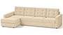 Apollo Sofa Set (Fabric Sofa Material, Compact Sofa Size, Soft Cushion Type, Sectional Sofa Type, Sectional Master Sofa Component, Birch Beige, Tufted Back Type, Regular Back Height) by Urban Ladder