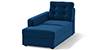 Apollo Sofa Set (Cobalt, Fabric Sofa Material, Compact Sofa Size, Soft Cushion Type, Sectional Sofa Type, Left Aligned Chaise Sofa Component, Tufted Back Type, Regular Back Height) by Urban Ladder