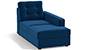 Apollo Sofa Set (Cobalt, Fabric Sofa Material, Compact Sofa Size, Soft Cushion Type, Sectional Sofa Type, Right Aligned Chaise Sofa Component, Tufted Back Type, Regular Back Height) by Urban Ladder