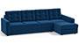 Apollo Sofa Set (Cobalt, Fabric Sofa Material, Compact Sofa Size, Soft Cushion Type, Sectional Sofa Type, Sectional Master Sofa Component, Tufted Back Type, Regular Back Height) by Urban Ladder