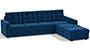 Apollo Sofa Set (Cobalt, Fabric Sofa Material, Regular Sofa Size, Soft Cushion Type, Sectional Sofa Type, Sectional Master Sofa Component, Tufted Back Type, Regular Back Height) by Urban Ladder