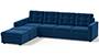 Apollo Sofa Set (Cobalt, Fabric Sofa Material, Regular Sofa Size, Soft Cushion Type, Sectional Sofa Type, Sectional Master Sofa Component, Tufted Back Type, Regular Back Height) by Urban Ladder