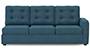 Apollo Sofa Set (Fabric Sofa Material, Regular Sofa Size, Soft Cushion Type, Sectional Sofa Type, Left Aligned 3 Seater Sofa Component, Colonial Blue, Tufted Back Type, Regular Back Height) by Urban Ladder