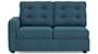 Apollo Sofa Set (Fabric Sofa Material, Regular Sofa Size, Soft Cushion Type, Sectional Sofa Type, Right Aligned 2 Seater Sofa Component, Colonial Blue, Tufted Back Type, Regular Back Height) by Urban Ladder