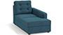 Apollo Sofa Set (Fabric Sofa Material, Regular Sofa Size, Soft Cushion Type, Sectional Sofa Type, Right Aligned Chaise Sofa Component, Colonial Blue, Tufted Back Type, Regular Back Height) by Urban Ladder