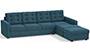 Apollo Sofa Set (Fabric Sofa Material, Regular Sofa Size, Soft Cushion Type, Sectional Sofa Type, Sectional Master Sofa Component, Colonial Blue, Tufted Back Type, Regular Back Height) by Urban Ladder
