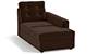 Apollo Sofa Set (Dark Earth, Fabric Sofa Material, Regular Sofa Size, Soft Cushion Type, Sectional Sofa Type, Right Aligned Chaise Sofa Component, Tufted Back Type, Regular Back Height) by Urban Ladder