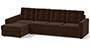 Apollo Sofa Set (Dark Earth, Fabric Sofa Material, Regular Sofa Size, Soft Cushion Type, Sectional Sofa Type, Sectional Master Sofa Component, Tufted Back Type, Regular Back Height) by Urban Ladder