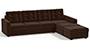 Apollo Sofa Set (Dark Earth, Fabric Sofa Material, Regular Sofa Size, Soft Cushion Type, Sectional Sofa Type, Sectional Master Sofa Component, Tufted Back Type, Regular Back Height) by Urban Ladder