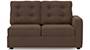 Apollo Sofa Set (Fabric Sofa Material, Compact Sofa Size, Soft Cushion Type, Sectional Sofa Type, Left Aligned 2 Seater Sofa Component, Daschund Brown, Tufted Back Type, Regular Back Height) by Urban Ladder