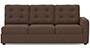 Apollo Sofa Set (Fabric Sofa Material, Compact Sofa Size, Soft Cushion Type, Sectional Sofa Type, Left Aligned 3 Seater Sofa Component, Daschund Brown, Tufted Back Type, Regular Back Height) by Urban Ladder