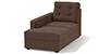 Apollo Sofa Set (Fabric Sofa Material, Compact Sofa Size, Soft Cushion Type, Sectional Sofa Type, Left Aligned Chaise Sofa Component, Daschund Brown, Tufted Back Type, Regular Back Height) by Urban Ladder