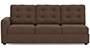 Apollo Sofa Set (Fabric Sofa Material, Compact Sofa Size, Soft Cushion Type, Sectional Sofa Type, Right Aligned 3 Seater Sofa Component, Daschund Brown, Tufted Back Type, Regular Back Height) by Urban Ladder