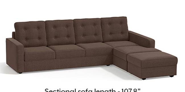 Apollo Sofa Set (Fabric Sofa Material, Regular Sofa Size, Soft Cushion Type, Sectional Sofa Type, Sectional Master Sofa Component, Daschund Brown, Tufted Back Type, Regular Back Height)