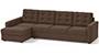 Apollo Sofa Set (Fabric Sofa Material, Regular Sofa Size, Soft Cushion Type, Sectional Sofa Type, Sectional Master Sofa Component, Daschund Brown, Tufted Back Type, Regular Back Height) by Urban Ladder