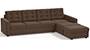 Apollo Sofa Set (Fabric Sofa Material, Regular Sofa Size, Soft Cushion Type, Sectional Sofa Type, Sectional Master Sofa Component, Daschund Brown, Tufted Back Type, Regular Back Height) by Urban Ladder