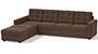 Apollo Sofa Set (Fabric Sofa Material, Regular Sofa Size, Soft Cushion Type, Sectional Sofa Type, Sectional Master Sofa Component, Daschund Brown, Tufted Back Type, Regular Back Height) by Urban Ladder
