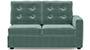Apollo Sofa Set (Fabric Sofa Material, Regular Sofa Size, Soft Cushion Type, Sectional Sofa Type, Left Aligned 2 Seater Sofa Component, Dusty Turquoise Velvet, Tufted Back Type, Regular Back Height) by Urban Ladder