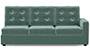 Apollo Sofa Set (Fabric Sofa Material, Regular Sofa Size, Soft Cushion Type, Sectional Sofa Type, Left Aligned 3 Seater Sofa Component, Dusty Turquoise Velvet, Tufted Back Type, Regular Back Height) by Urban Ladder