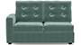 Apollo Sofa Set (Fabric Sofa Material, Regular Sofa Size, Soft Cushion Type, Sectional Sofa Type, Right Aligned 2 Seater Sofa Component, Dusty Turquoise Velvet, Tufted Back Type, Regular Back Height) by Urban Ladder