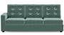 Apollo Sofa Set (Fabric Sofa Material, Regular Sofa Size, Soft Cushion Type, Sectional Sofa Type, Right Aligned 3 Seater Sofa Component, Dusty Turquoise Velvet, Tufted Back Type, Regular Back Height) by Urban Ladder
