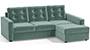 Apollo Sofa Set (Fabric Sofa Material, Regular Sofa Size, Soft Cushion Type, Sectional Sofa Type, Sectional Master Sofa Component, Dusty Turquoise Velvet, Tufted Back Type, Regular Back Height) by Urban Ladder