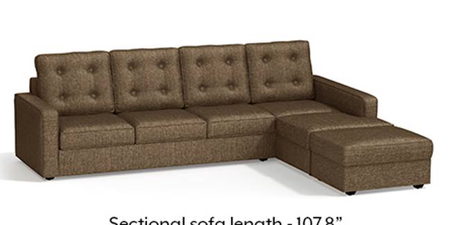 Apollo Sofa Set (Dune, Fabric Sofa Material, Regular Sofa Size, Soft Cushion Type, Sectional Sofa Type, Sectional Master Sofa Component, Tufted Back Type, Regular Back Height)