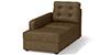 Apollo Sofa Set (Dune, Fabric Sofa Material, Regular Sofa Size, Soft Cushion Type, Sectional Sofa Type, Left Aligned Chaise Sofa Component, Tufted Back Type, Regular Back Height) by Urban Ladder