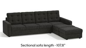 Apollo Sectional Tufted Sofa (Graphite Grey)