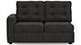 Apollo Sofa Set (Fabric Sofa Material, Regular Sofa Size, Soft Cushion Type, Sectional Sofa Type, Right Aligned 2 Seater Sofa Component, Graphite Grey, Tufted Back Type, Regular Back Height) by Urban Ladder