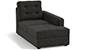 Apollo Sofa Set (Fabric Sofa Material, Regular Sofa Size, Soft Cushion Type, Sectional Sofa Type, Right Aligned Chaise Sofa Component, Graphite Grey, Tufted Back Type, Regular Back Height) by Urban Ladder