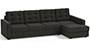 Apollo Sofa Set (Fabric Sofa Material, Regular Sofa Size, Soft Cushion Type, Sectional Sofa Type, Sectional Master Sofa Component, Graphite Grey, Tufted Back Type, Regular Back Height) by Urban Ladder