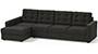 Apollo Sofa Set (Fabric Sofa Material, Regular Sofa Size, Soft Cushion Type, Sectional Sofa Type, Sectional Master Sofa Component, Graphite Grey, Tufted Back Type, Regular Back Height) by Urban Ladder