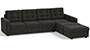 Apollo Sofa Set (Fabric Sofa Material, Regular Sofa Size, Soft Cushion Type, Sectional Sofa Type, Sectional Master Sofa Component, Graphite Grey, Tufted Back Type, Regular Back Height) by Urban Ladder