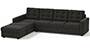 Apollo Sofa Set (Fabric Sofa Material, Regular Sofa Size, Soft Cushion Type, Sectional Sofa Type, Sectional Master Sofa Component, Graphite Grey, Tufted Back Type, Regular Back Height) by Urban Ladder