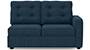 Apollo Sofa Set (Indigo Blue, Fabric Sofa Material, Compact Sofa Size, Soft Cushion Type, Sectional Sofa Type, Left Aligned 2 Seater Sofa Component, Tufted Back Type, Regular Back Height) by Urban Ladder