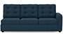 Apollo Sofa Set (Indigo Blue, Fabric Sofa Material, Compact Sofa Size, Soft Cushion Type, Sectional Sofa Type, Left Aligned 3 Seater Sofa Component, Tufted Back Type, Regular Back Height) by Urban Ladder