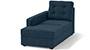 Apollo Sofa Set (Indigo Blue, Fabric Sofa Material, Compact Sofa Size, Soft Cushion Type, Sectional Sofa Type, Left Aligned Chaise Sofa Component, Tufted Back Type, Regular Back Height) by Urban Ladder