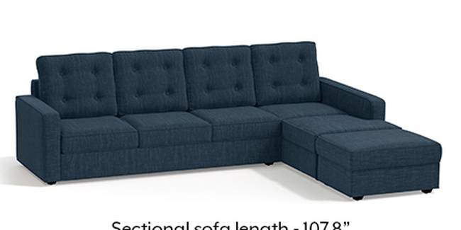 Apollo Sofa Set (Indigo Blue, Fabric Sofa Material, Regular Sofa Size, Soft Cushion Type, Sectional Sofa Type, Sectional Master Sofa Component, Tufted Back Type, Regular Back Height)