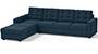 Apollo Sofa Set (Indigo Blue, Fabric Sofa Material, Regular Sofa Size, Soft Cushion Type, Sectional Sofa Type, Sectional Master Sofa Component, Tufted Back Type, Regular Back Height) by Urban Ladder