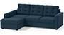 Apollo Sofa Set (Indigo Blue, Fabric Sofa Material, Regular Sofa Size, Soft Cushion Type, Sectional Sofa Type, Sectional Master Sofa Component, Tufted Back Type, Regular Back Height) by Urban Ladder