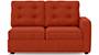 Apollo Sofa Set (Lava, Fabric Sofa Material, Compact Sofa Size, Soft Cushion Type, Sectional Sofa Type, Left Aligned 2 Seater Sofa Component, Tufted Back Type, Regular Back Height) by Urban Ladder