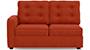 Apollo Sofa Set (Lava, Fabric Sofa Material, Compact Sofa Size, Soft Cushion Type, Sectional Sofa Type, Right Aligned 2 Seater Sofa Component, Tufted Back Type, Regular Back Height) by Urban Ladder